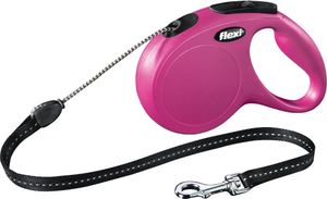 Flexi Rollijn Classic - Cord Leash - M - 5 meter - Roze