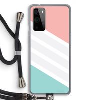 Strepen pastel: OnePlus 9 Pro Transparant Hoesje met koord
