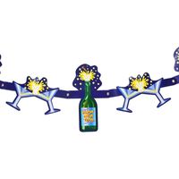 Happy New Year thema feestslinger - gekleurd - 125 cm - karton Happy New Year thema feestslinger - gekleurd - 125 cm - karton
