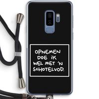 Schotelvod: Samsung Galaxy S9 Plus Transparant Hoesje met koord