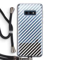 Strepen zwart-wit: Samsung Galaxy S10e Transparant Hoesje met koord