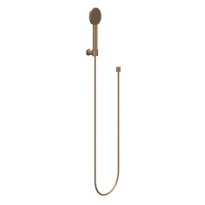 IVY Handdoucheset - rond - satin spray - met verstelbare wandsteun - doucheslang 150cm - staafmodel - 120 cm - Geborsteld mat koper PVD 6901105