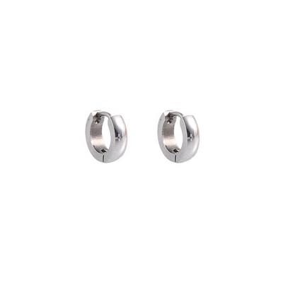 Go Dutch Label Brede Creolen 1cm Zilver