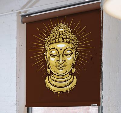 Zen rolgordijnën Gouden boeddha sillouhette