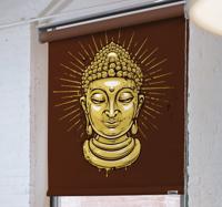 Zen rolgordijnën Gouden boeddha sillouhette