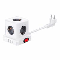 Stopcontactenstrip 5 Tomas met Interruptor Fbright Wit 3680 W (1,5 m)