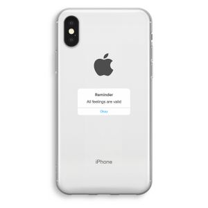 Reminder: iPhone XS Transparant Hoesje