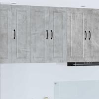 Keukenkast met plank Beton Grijs 60 x 31 x 80 cm Bewerkt hout