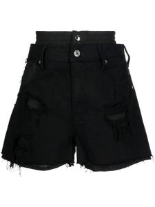 RTA short en jean à taille double - Noir