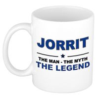 Jorrit The man, The myth the legend collega kado mokken/bekers 300 ml