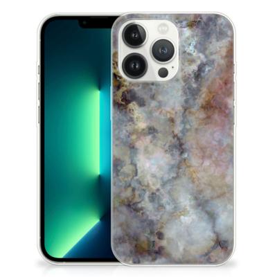 iPhone 13 Pro Max | TPU | Siliconen hoesje | Marmer Grijs