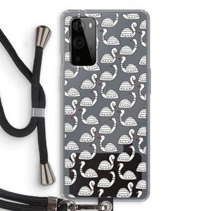 Zwanen: OnePlus 9 Pro Transparant Hoesje met koord
