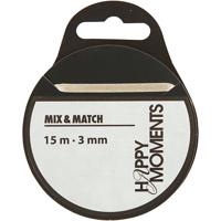Creativ Company Satijnlint, b: 3 mm, off-white, 15 m/ 1 rol