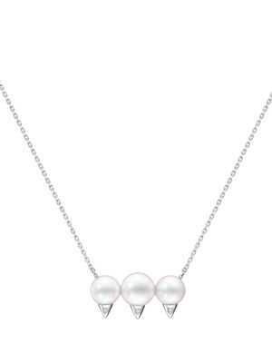 TASAKI bague Collection Line Danger Neo en or blanc 18ct pavée de diamants - Argent