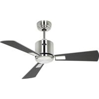 CasaFan ECO NEO III 92 BN-WN/SI WiFi Flügel Wenge/silber Plafondventilator 12 W (Ø x h) 92 cm x 360 mm Chroom (geborsteld) Met afstandsbediening, Timer, Met