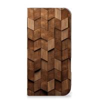Book Wallet Case voor iPhone 16 Pro Max Wooden Cubes