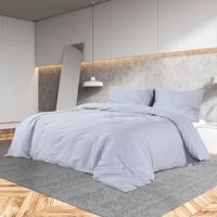 VidaXL Dekbedovertrekset lichtgewicht 200x200 cm microvezel grijs