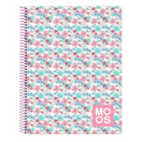 Notitieboekje Moos Flores Multicolour A4 120 Lakens