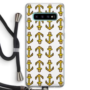 Musketon Anchor: Samsung Galaxy S10 Plus Transparant Hoesje met koord
