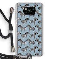 Zebra: Xiaomi Poco X3 NFC Transparant Hoesje met koord