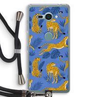 Luipaard: Sony Xperia XZ2 Compact Transparant Hoesje met koord