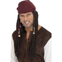 Jack Sparrow verkleed pruik - heren - piratenpruik - piraat - carnaval herenpruik