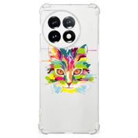 OnePlus 11 Stevig | Bumper Hoesje | Cat Color