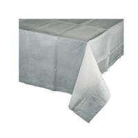 Party/Verjaardag Tafelkleed - zilvergrijs - 274 x 137 cm - tafellaken van papier