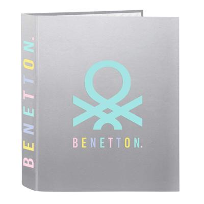Ringmap Benetton Silver Zilverkleurig A4 27 x 33 x 6 cm