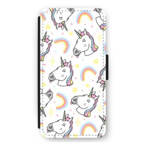 Rainbow Unicorn: iPhone 12 Pro Max Flip Hoesje
