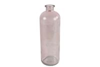 Fles Caria glas ro 11x11x33 cm roze - Countryfield