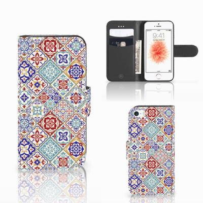 Apple iPhone 5 | 5s | SE | Bookcase | Tiles Color