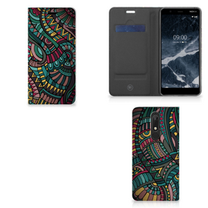 Nokia 5.1 (2018) Hoesje met Magneet Aztec