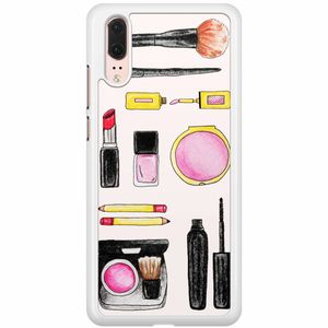 Huawei P20 hoesje - Wake up and make up