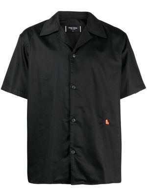TRUE TRIBE chemise Pablo à fleurs brodées - Noir
