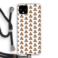 Poop emoji: Pixel 4 Transparant Hoesje met koord