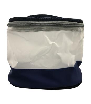 Voorkappers Etui rond blauw/wit met handvat