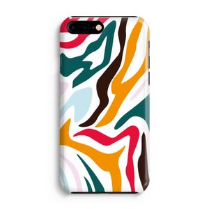 Colored Zebra: Volledig Geprint iPhone 7 Plus Hoesje