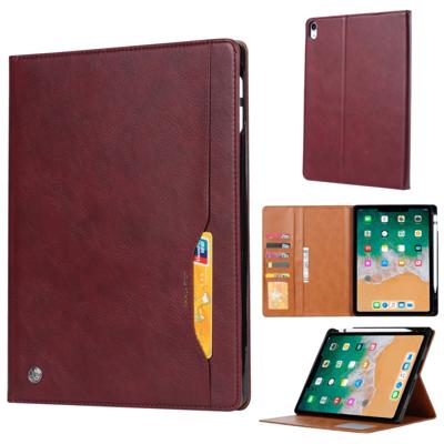 Knead huidtextuur horizontale Flip lederen case voor iPad Pro 11 inch 2018 met foto frame & houder & kaartsleuven & portemonnee & pen sleuf (wijn roo