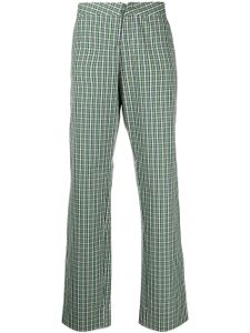 Walter Van Beirendonck Pre-Owned pantalon droit à carreaux - GREEN