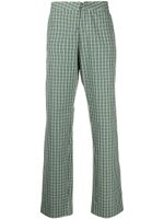 Walter Van Beirendonck Pre-Owned pantalon droit à carreaux - GREEN - thumbnail