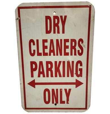 Dry Cleaners Parking Only Metalen Straatbord - Origineel - 46 x 31 cm