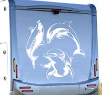 Stickers vissen Dolfijn silhouet camper - thumbnail