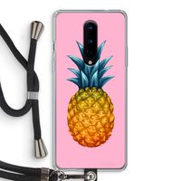Grote ananas: OnePlus 8 Transparant Hoesje met koord