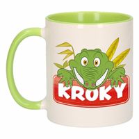Kinder krokodillen mok / beker Kroky groen / wit 300 ml   -