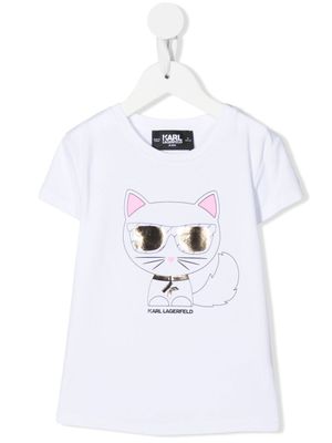 Karl Lagerfeld Kids t-shirt à logo - Blanc