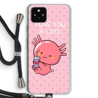 Love You A Lotl: Pixel 5a 5G Transparant Hoesje met koord