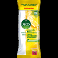 Dettol Power & Fresh MultiReinigingsdoekjes Sprankelende Citroen & Limoen Super Maxi 110 Stuks bij Jumbo