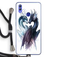Yin Yang Dragons: Honor Note 10 Transparant Hoesje met koord