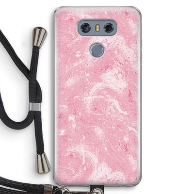 Abstract Painting Pink: LG G6 Transparant Hoesje met koord